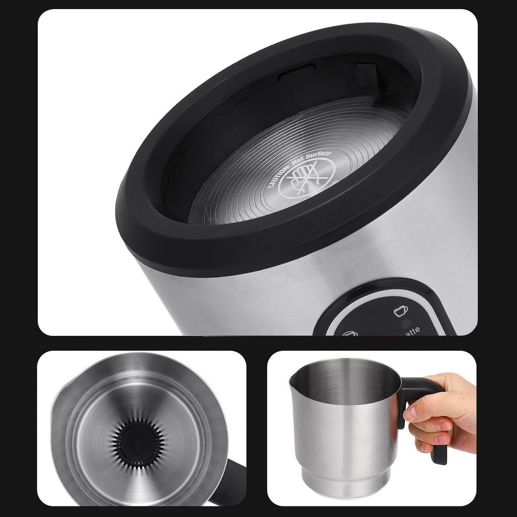 500W 700ML Kaffeeschaum für Latte Cappuccino Heiße Schokolade Elektrischer Milchaufschäumer Edelstahl Milchdampfer Sahnebereiter Milchaufwärmer