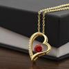 GemChic Women's Pendant Necklace Women Fashion Simple Design Sense Gift Zircon Heart Pendant Birthday Christmas Jewelry Gift