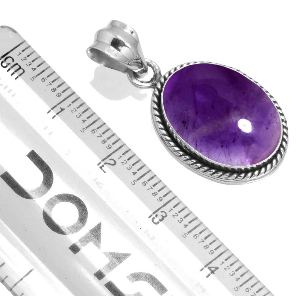 925 Sterling Silver Pendant Women Gemstone Handmade Jewelry Engagement Gift Amber Amethyst Black Onyx Carnelian Garnet Quartz Green Onyx Gold Stone