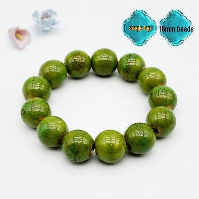 Jingdezhen Ceramic Beaded Bracelet: Unique Unisex Rosary with National Style Antiques and Large Beads - Popular Street Fashion.