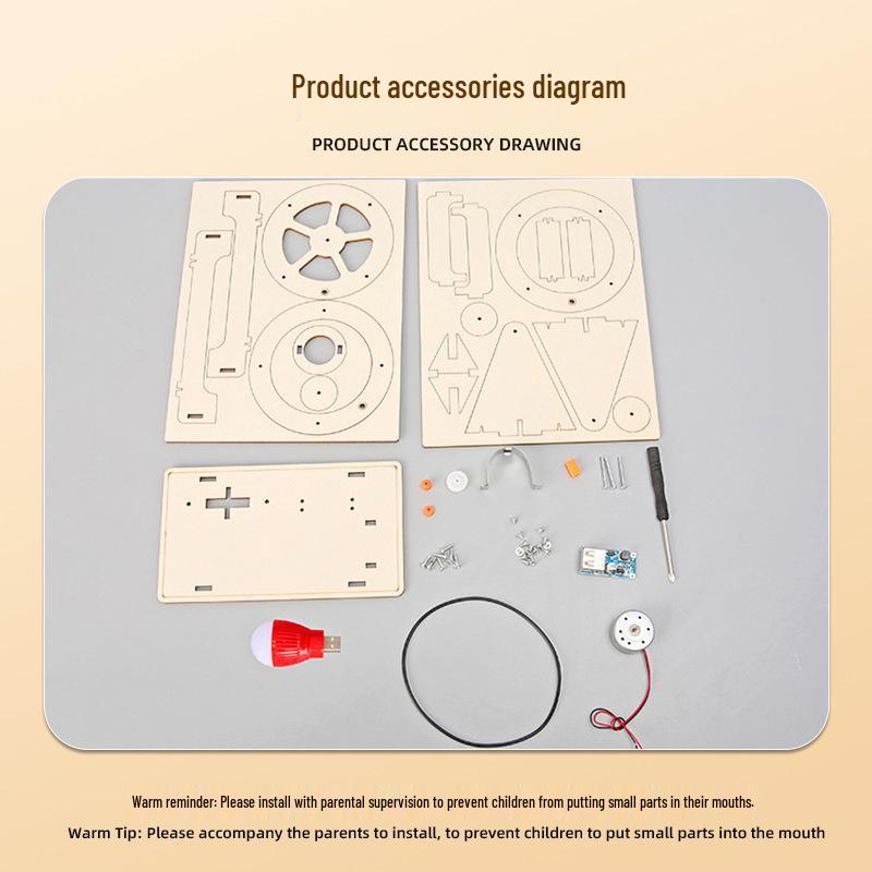 DIY Hand-Crank Generator Educational Science Kit for Kids