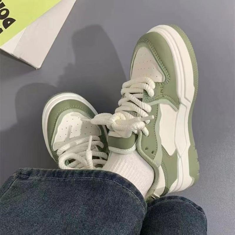 

Платформенные туфли-хлебцы женские осенние новые нишевые контрастного цвета туфли на крыльях женские низкие милые повседневные маленькие белые туфли 40 зелёный