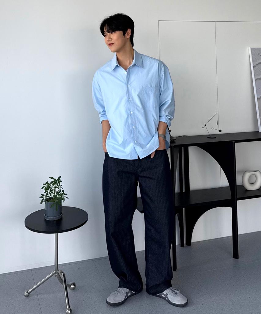 HYOJI 26 Ss Semi-Crop Bio-Washed Shirt (8 Colors)
