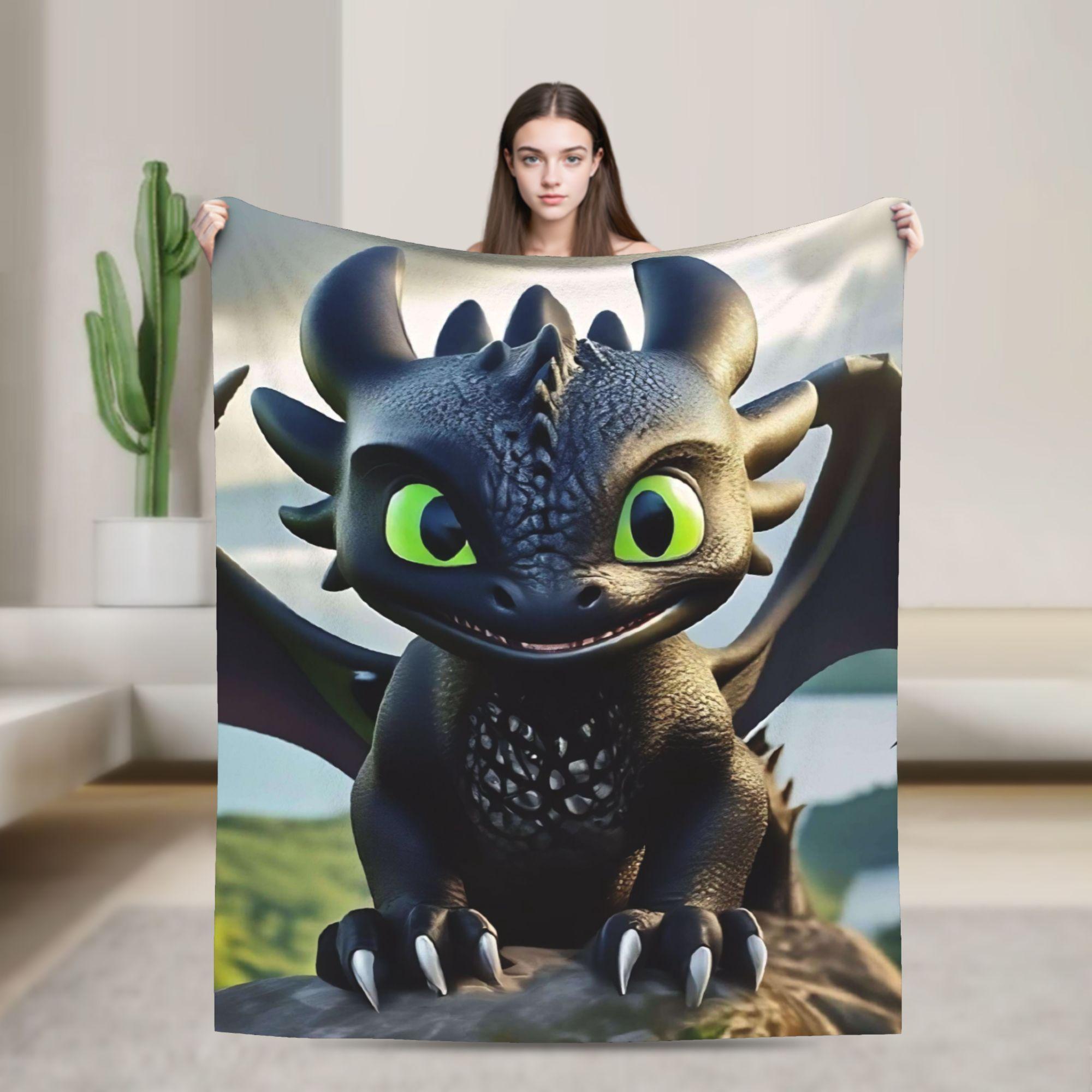 

Cartoon cute T-Toothless Flannel Blanket Winter Super Warm Throw Blanket for Child Outdoor Novelty Bedspread Sofa Bed Cover 40x50in