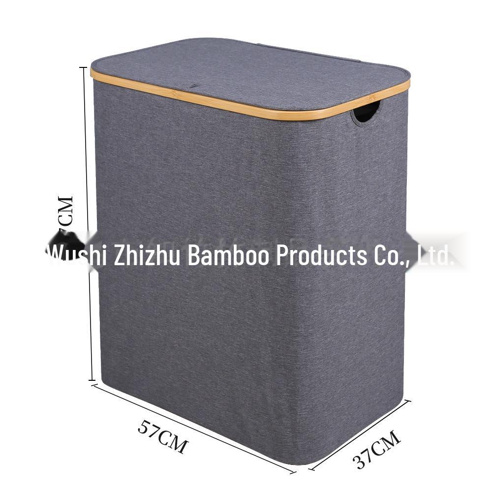 

Складная бамбуковая корзина для белья с крышкой и отделениями 57*37*67cm Classification