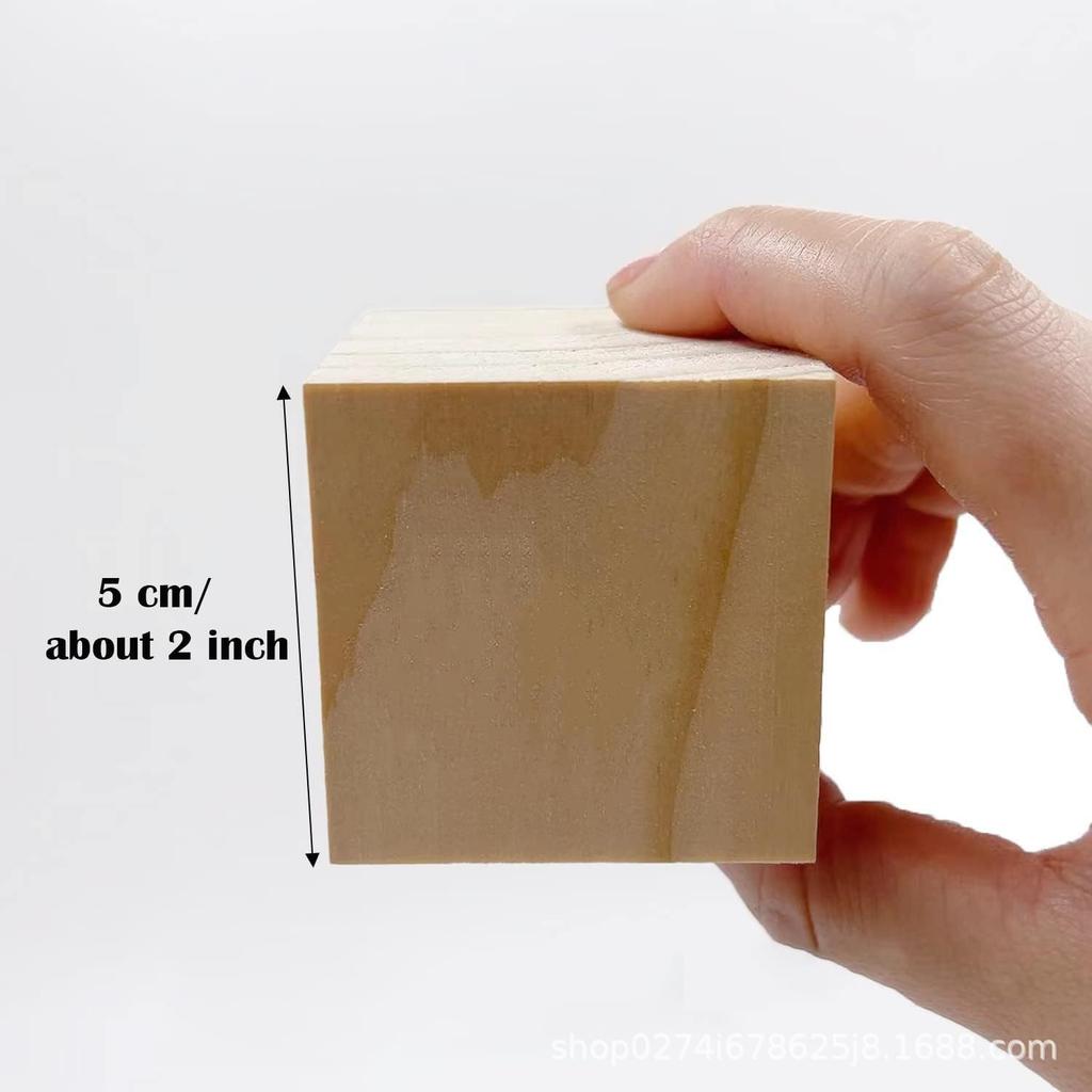 Holzwürfel Kinderspielzeug Bausteine, Mathe-Lehrmittel, DIY-Modellpuzzle, Buchenholz.