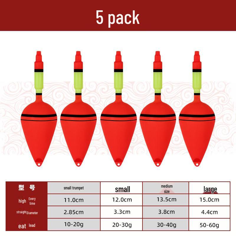 Flotador de Pesca Luminoso de Barriga Grande para Lanzamiento Largo para Mar y Carpa Plateada