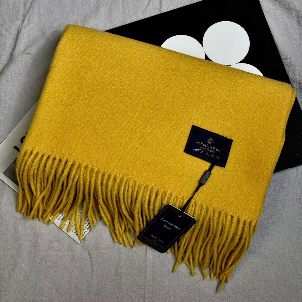 Šarlatově červený zimní dámský šátek a šála z imitace kašmíru - Oboustranný vysoce kvalitní nákrčník Dárek