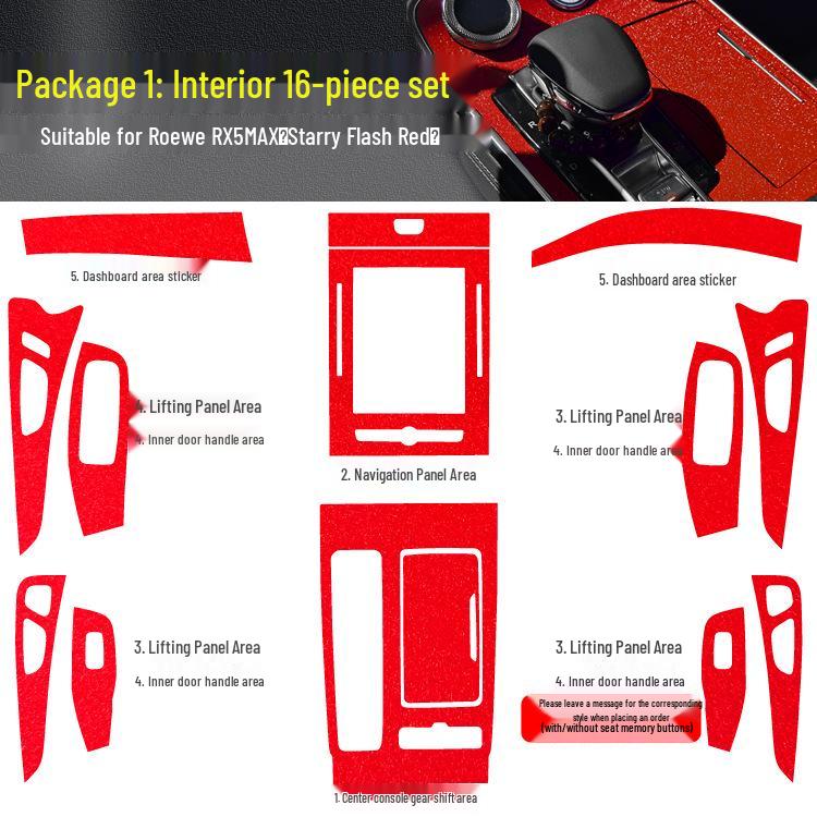 Roewe RX5 MAX Innenraum Modifikationsaufkleber: Mittelkonsole & Schalthebel Dekorfolie