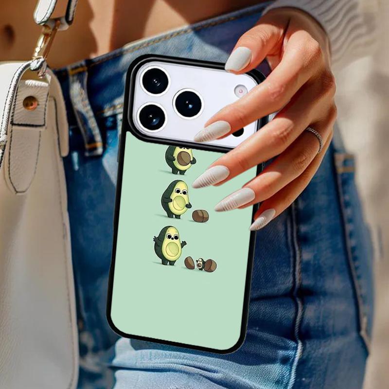 Lovely Avocado Phone Case For iPhone 17 Air 14 15 13 12 Max Cover For Apple 16e 11 Pro Max Plus Coque