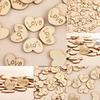 100pcs Stars Wedding Rustic Wooden Love Heart Table Scatter Crafts
