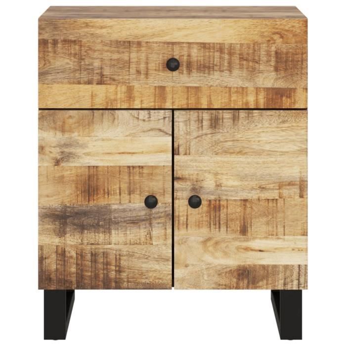 VidaXL Table de chevet 50x33x60 cm Bois de manguier et d'ingénierie 350668