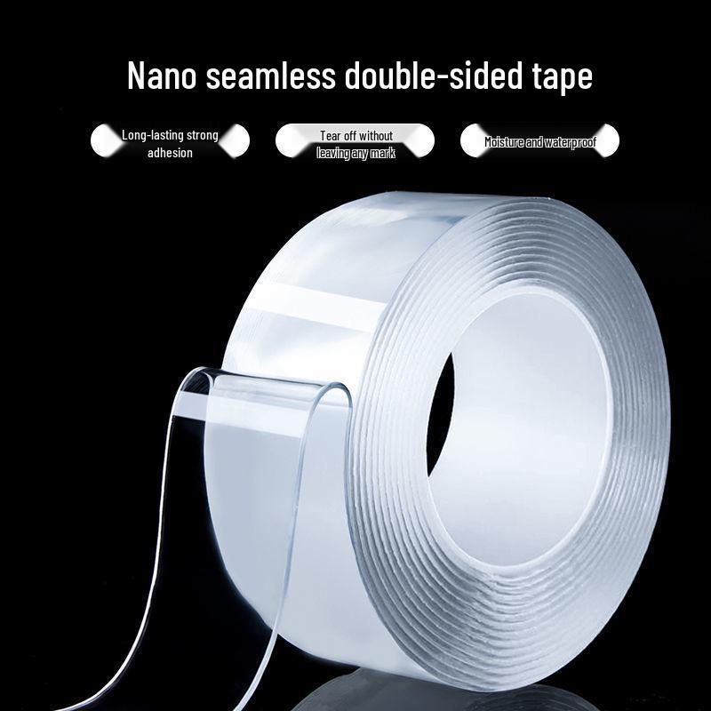Nano Akrylowa Taśma Dwustronna Wodoodporna - Przezroczysta, Niepozostawiająca śladów, Odporna na wysokie temperatury, Wielokrotnego użytku, Zmywalna, Magiczny klej TikTok.