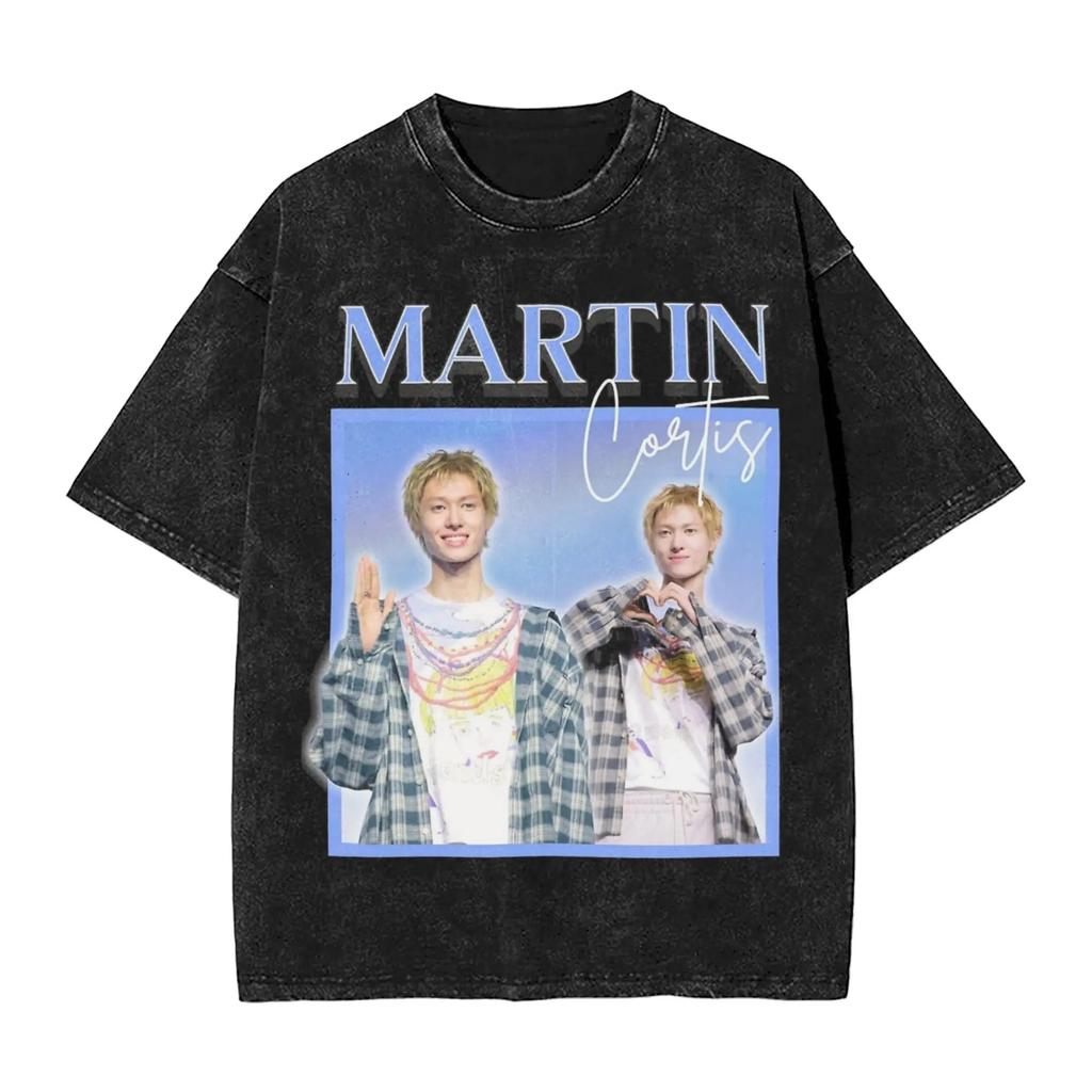 2026 Kpop Boy Group Cortis James Washed T Shirts Streetwear Vintage T-Shirts Tee Shirt Men Women Cotton Harajuku Graphic Printed