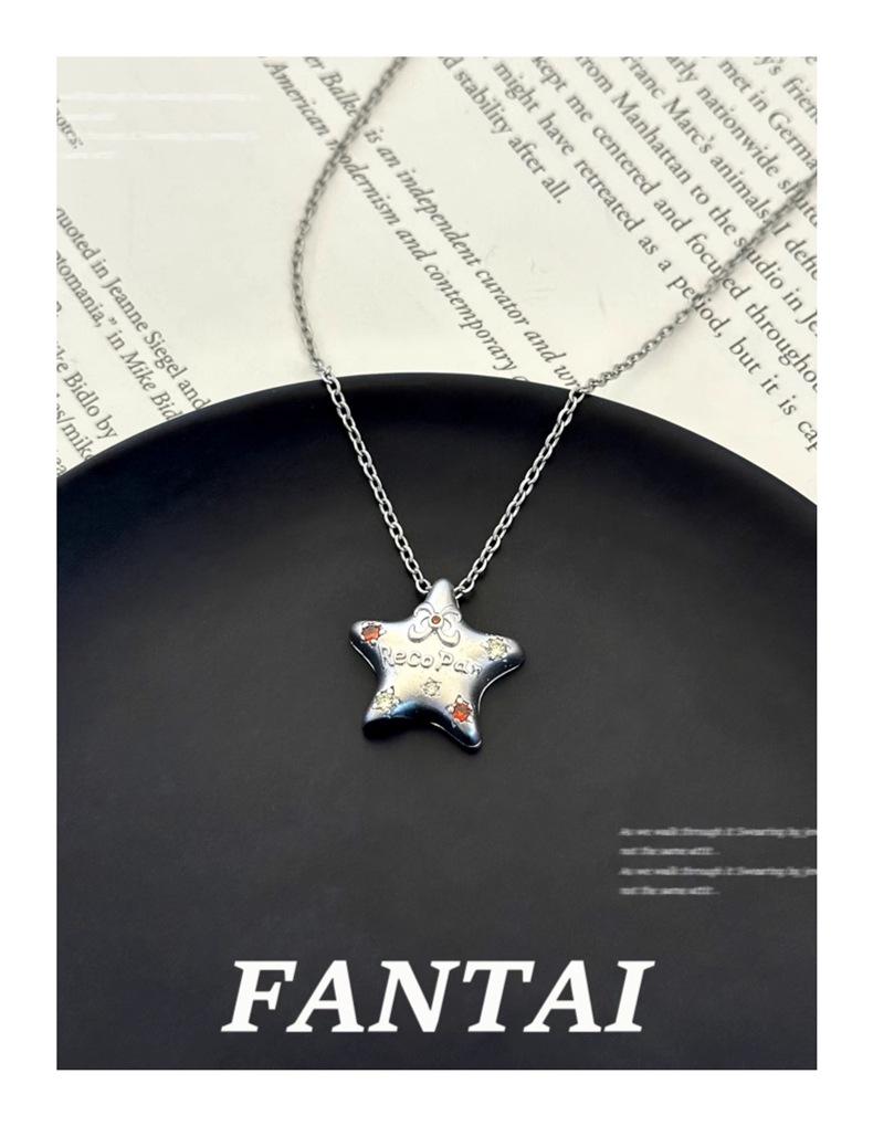 Dopamin Stern Halskette: Y2K Süß & Würzig Langes Statement-Accessoire