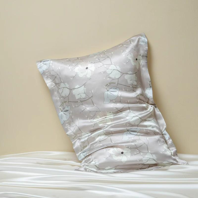 Premium 40mm Heavyweight Silk Pillowcase 100% Mulberry Printed Floral Design Hair Skin Care