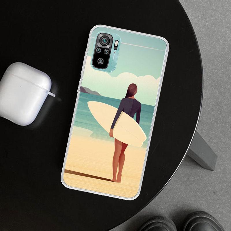 Surf Board Aesthetic Phone Case Cover for Xiaomi Redmi Note 15 14 13 12 11 Pro Plus 14S 12S 11S 11T 11E 10S 10 Customized Fundas