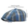 Plaid Beret Hat Short Brim Thin Lightweight Unisex British Retro Artist Cap for Men Women Fashion Accessories