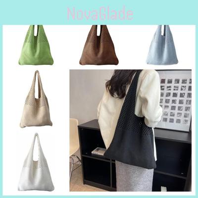 Elegancka retro dziergana torba tote dla kobiet, idealna na każdą okazję, dostępna w wielu kolorach