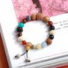 18 Bead Wooden Prayer Bracelet Handmade Buddhist Mala Meditation Spiritual Practice Unisex Retro Style