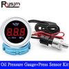Universal Oil Pressure Gauge Measurement Range 0-1.00Mpa Car Pressure Gauge for Marine Boat Auto Motorcycle With Flashing Alarm