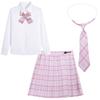 Joyasslly High School Girl Uniform Pleated Checkered Halloween Short Long Sailor Party Outfit Long Sleeve Size 4-Piece Set, Skirt, Skirt, Skirt,