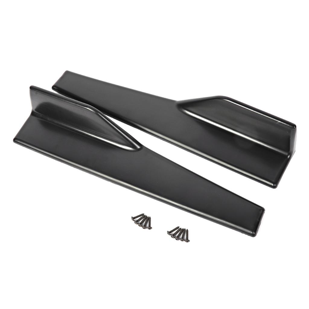 2pcs Universal Car Side Skirt Rocker Splitters Scratch Proof Winglet Diffuser 450mm 17.7in