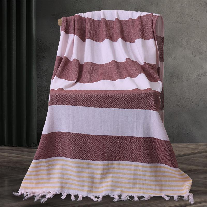 

Пляжное полотенце из чистого хлопка, быстросохнущее, с кисточками - Взрослая накидка от солнца 90*180 cm