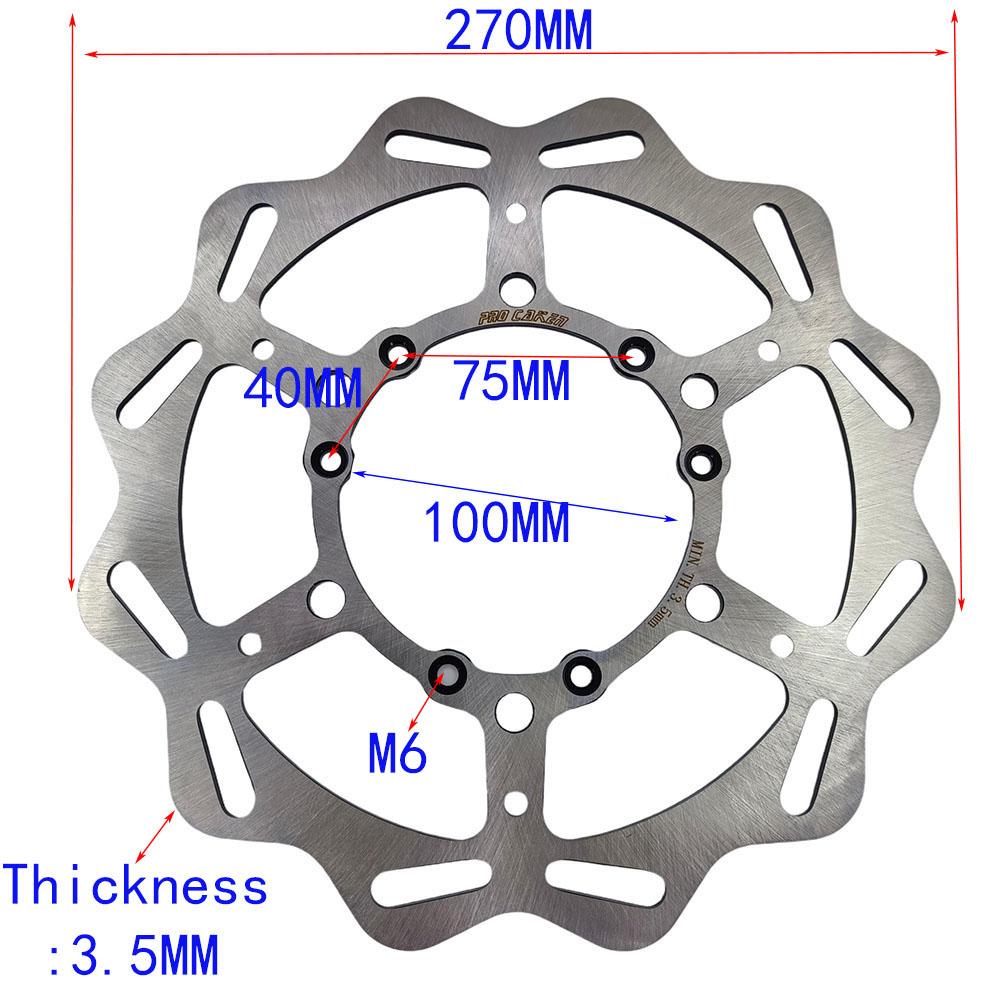 240/260/270MM Front Rear Brake Disc Rotor CRF CR125 250 500 CRF250R CRF250X CRF450R/450X Motocross Enduro Supermotard Dirt Bike