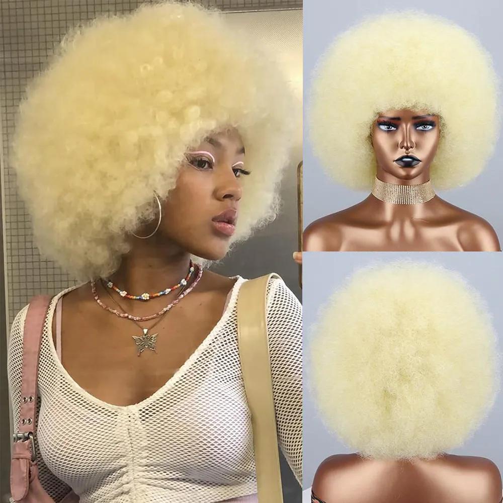 MISS WIG Synthetic Short Curly Wig African Curlys Large Roll Wig Daily Cosplay High Temperature Fiber Wig For Women Wear