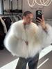 Tan Faux Sheepskin Fur Coat