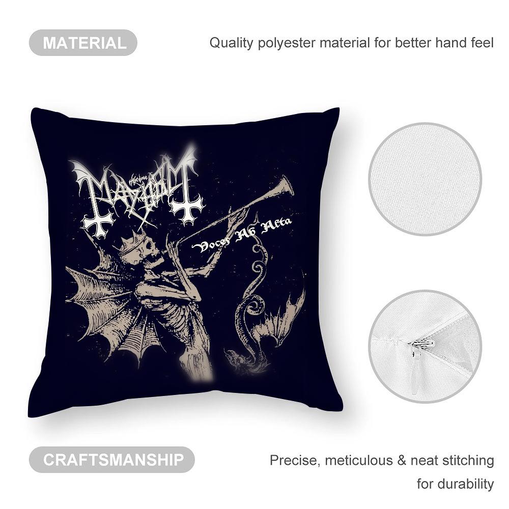 Band M-Mayhem Pillow Case 3D Print Polyester Fiber 40*40 cm Home Sofa Throw Pillow Cover Decoration Festival Gift