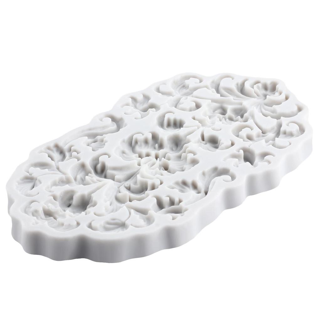 Forma silikonowa w stylu barokowym, zwijasy, koronka, formy do fondantu, narzędzia do dekorowania ciast, topper na babeczki, cukierki, rzemiosło cukiernicze, masa cukrowa, glina polimerowa