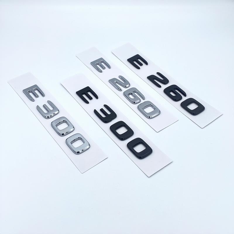 2017 Black Silve Letters E200 E260 E300 E400 E220d E350e E300de 4Matic ABS Emblem for Mercedes Benz W213 Car Trunk Logo