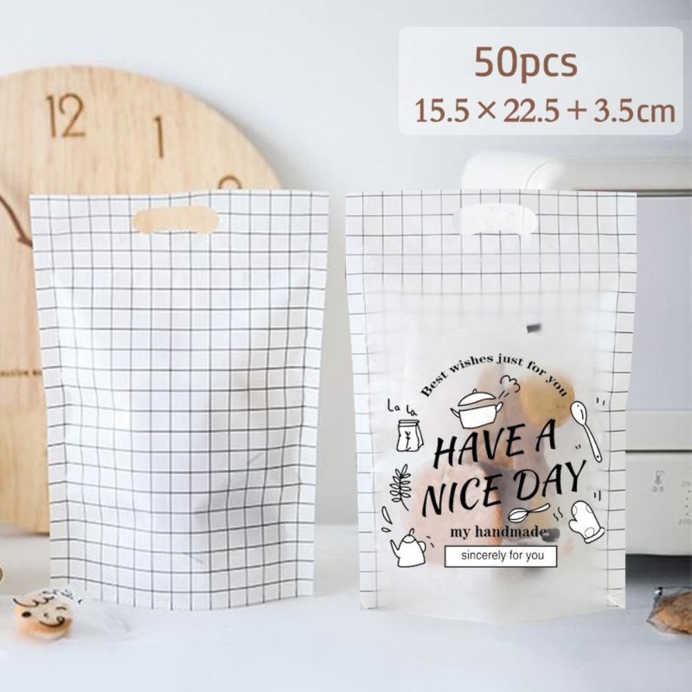 100Pcs Have A Nice Day Candy Gift Bags Cookies Baking Packaging Bag Xmas Gift Packaging Bags