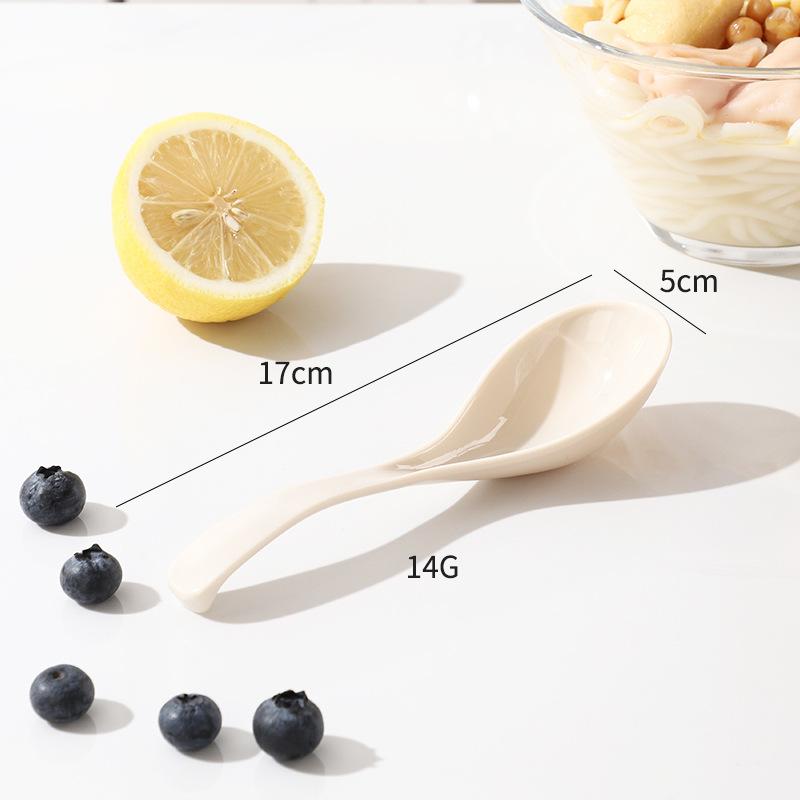 Spoon - Household High-temperature Resistant Anti-drop Clear Soup Deep-mouth Ramen Spoon, Rice Noodle Long-handled Plastic Soup Spoon
