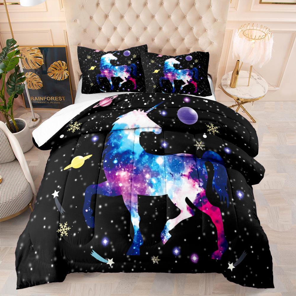 Digital Printing Animal Cat Wolf Elephant Series Three-Piece Bedding 90*190