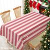 Red Pink Vertical Stripe Table Cloth Waterproof Tablecloth Spill Proof Table Cloth, Wipe Clean Table Cloth for Dining Camping