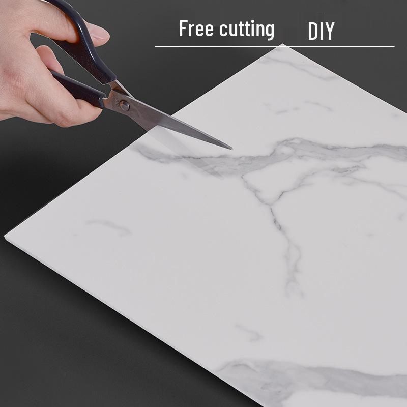 Wasserdichter Marmor Fliesenaufkleber: Selbstkleidende, schimmelresistente PVC-Wandverkleidung für Küchen & Bäder