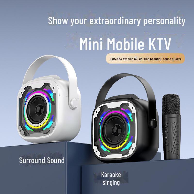 

V11 Портативная беспроводная Bluetooth-колонка для караоке с сабвуфером и микрофоном