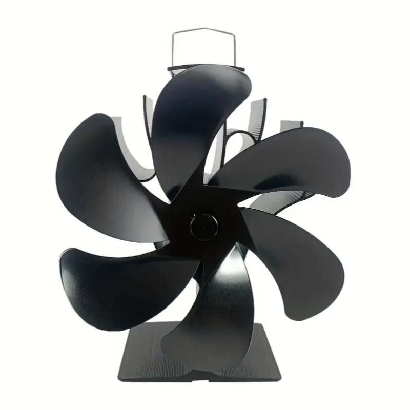 6 Blades Heat Powered Stove FanQuiet Non Electric Fireplace Wood Burner Eco Friendly Design for Efficient Home Heat Distribution