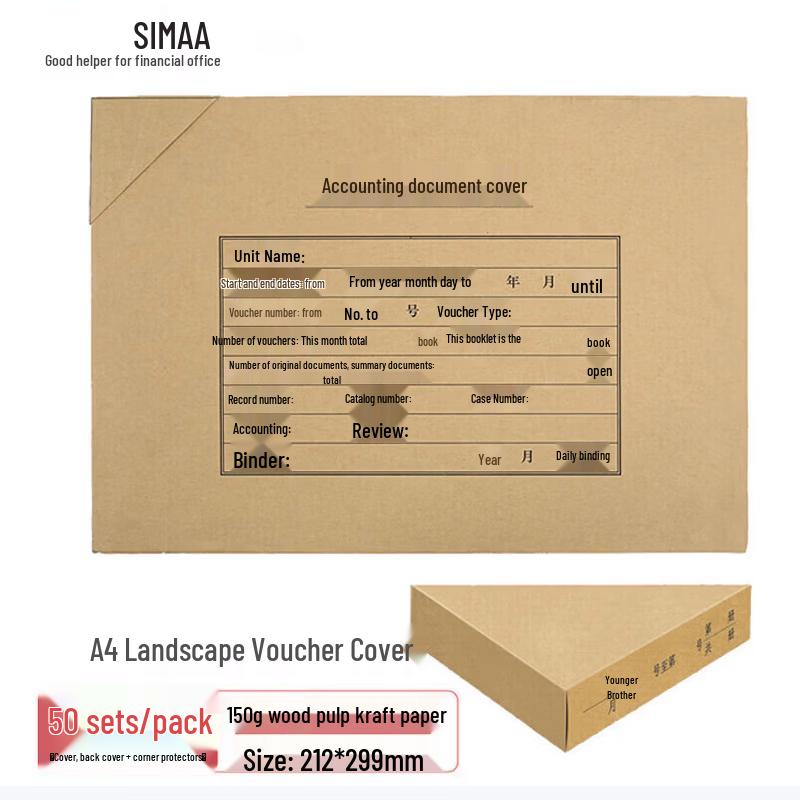 SIMAA A4 Document Cover Set with Corner Protectors (50-Pack)