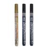 3Pcs/set White Acrylic Paint Pen for Rock Painting, Stone, Ceramic, Glass, Wood, Tire, Fabric Metal, Canvas Extra-fine Tip Black