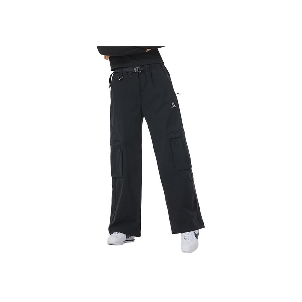 Nike Letter Embroidery Training Breathable Loose Casual Work Pants Women Pants Black FN1948-010