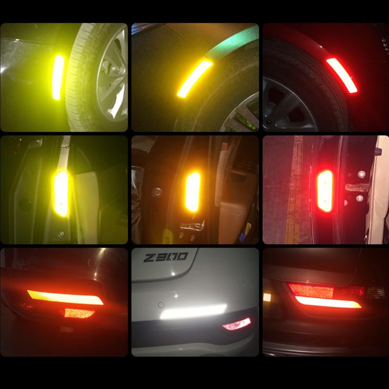 10Pc Car and motorcycle reflective sticker Safety Tape Anti Collision Warning Reflective Sticker for Automobile Trunk Decoration