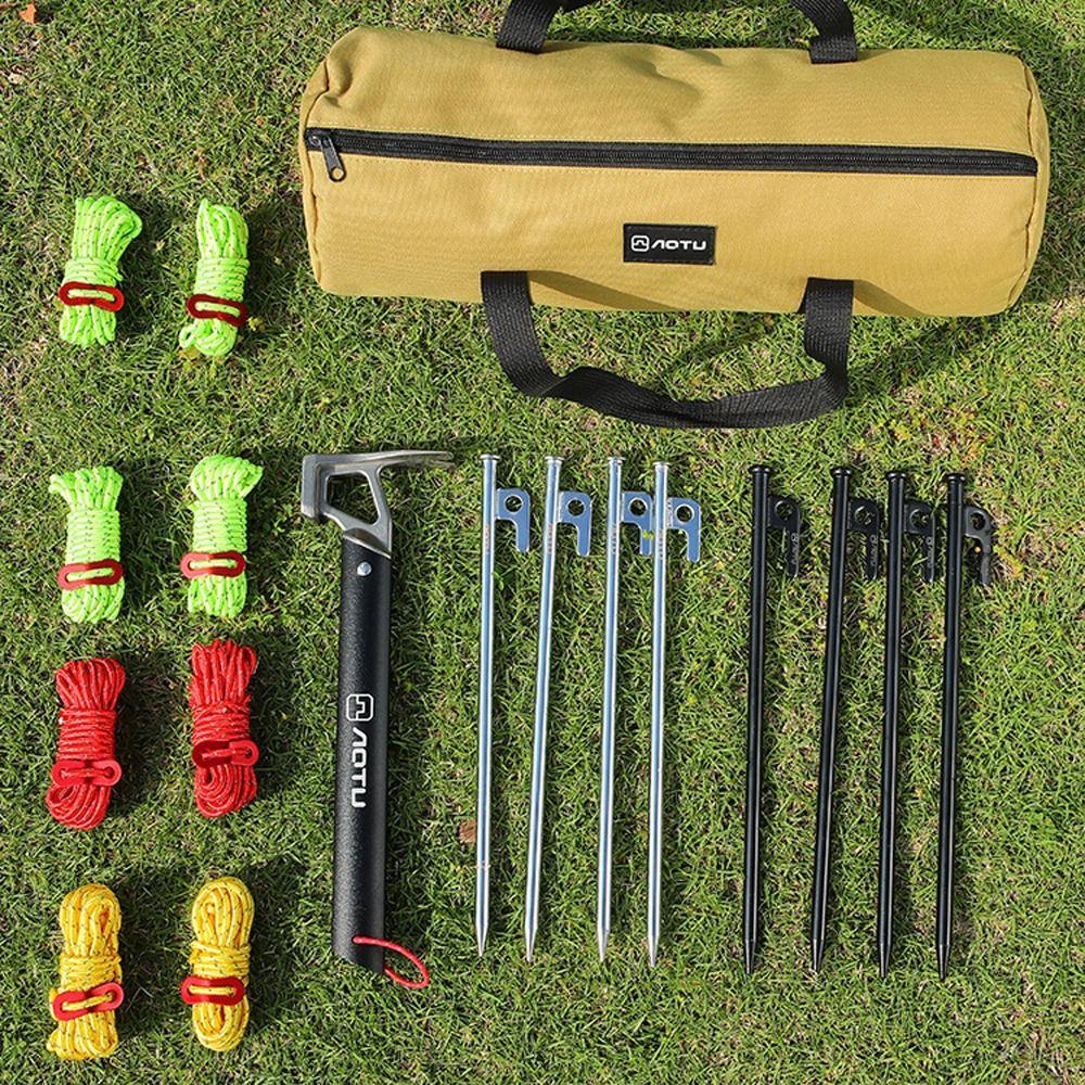 Double Layer Tent Storage Bag Tear Resistant Tent Pole Bag Tent Pegs Organizer  Hiking Trips