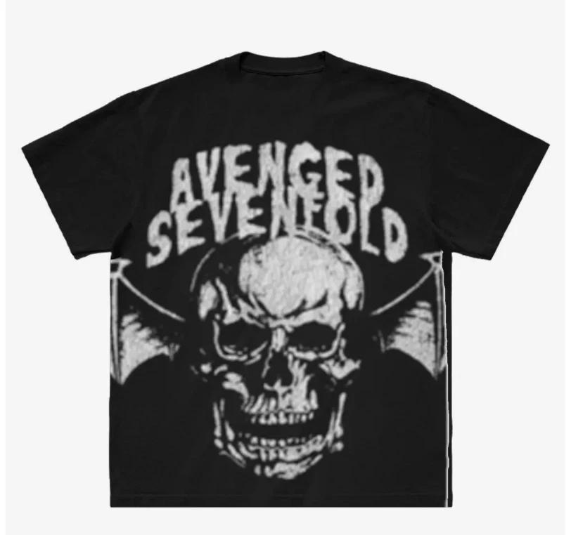 

Official AVENGED SEVENFOLD Jumbo Deathbat Black T-Shirt LARGE NWT 2XL