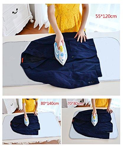 IKENOKOI Ironing Mat, Foldable, Cotton, Heat-Resistant, Easy to Store, Double-Sided Use (80*140cm)