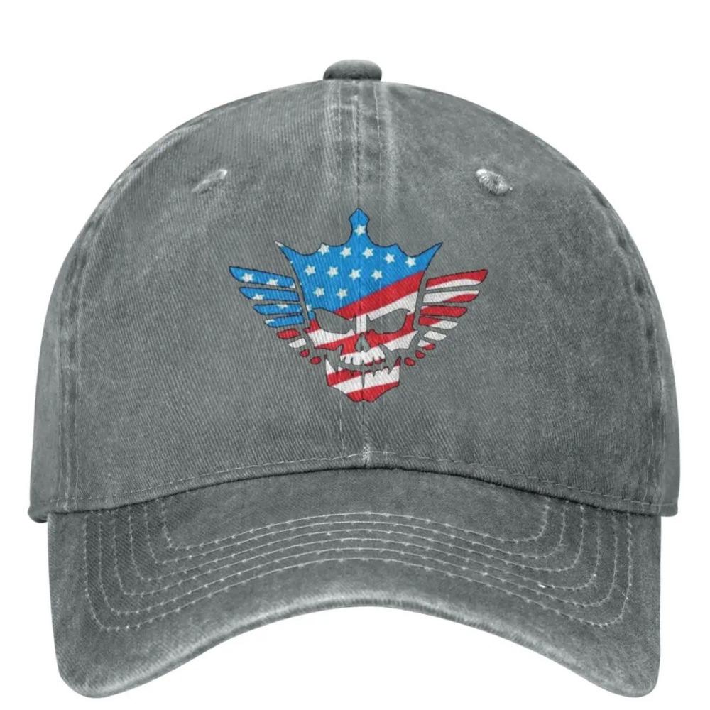 Cody Rhodes Totenkopf Lässige Baseballkappe Frühling Wrestling Sport Trucker-Mütze Wander-Angelkappe Unisex Erwachsene y2k Coole Baseballkappen