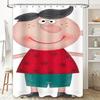 Adorable Cartoon Boy Print Shower Curtain: Waterproof Fabric Decorative Bathroom Decor In Home Garden